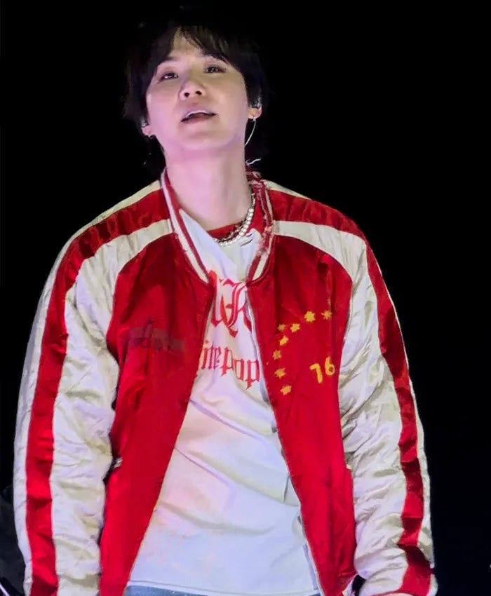 ARIRANG world tour Toronto Suga Red Bomber Jacket