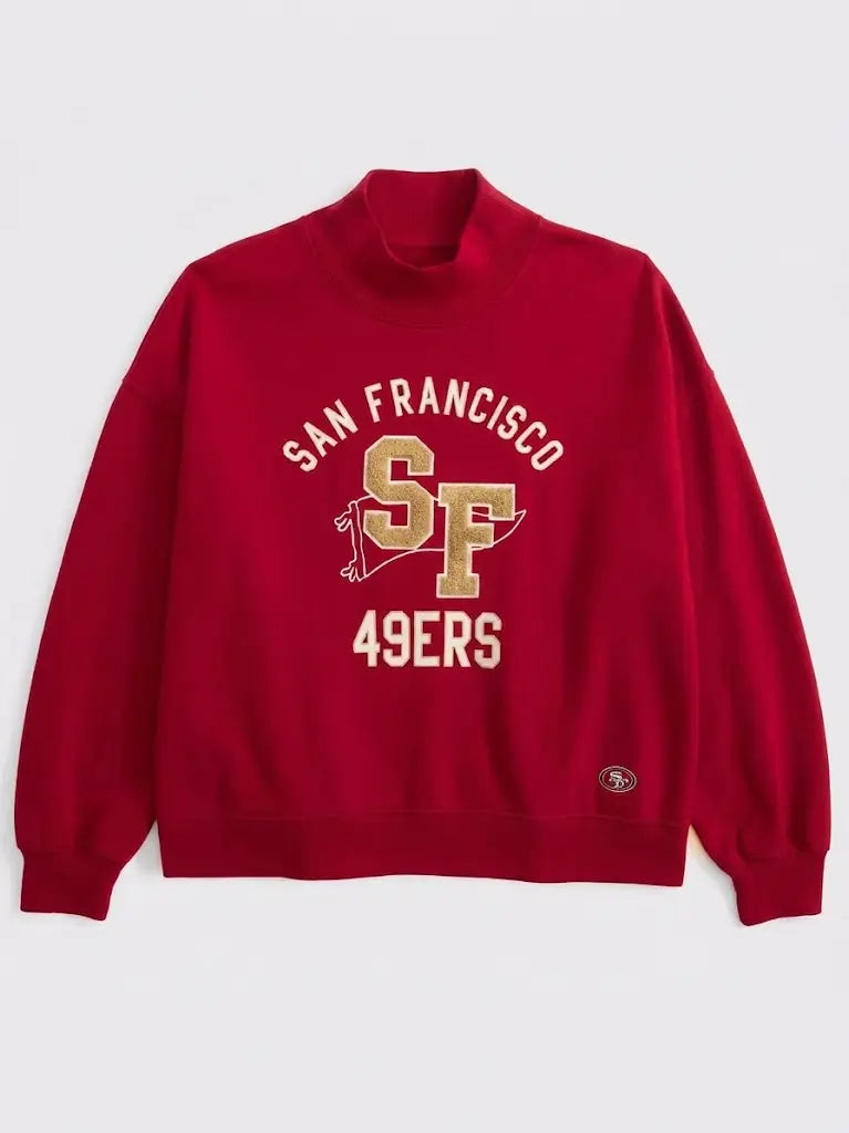 Abercrombie 49ers Funnel Neck Sweatshirt
