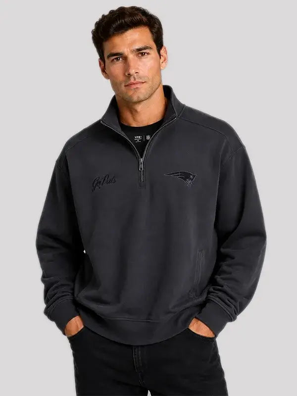 Abercrombie New England Patriots Half-Zip Sweatshirt
