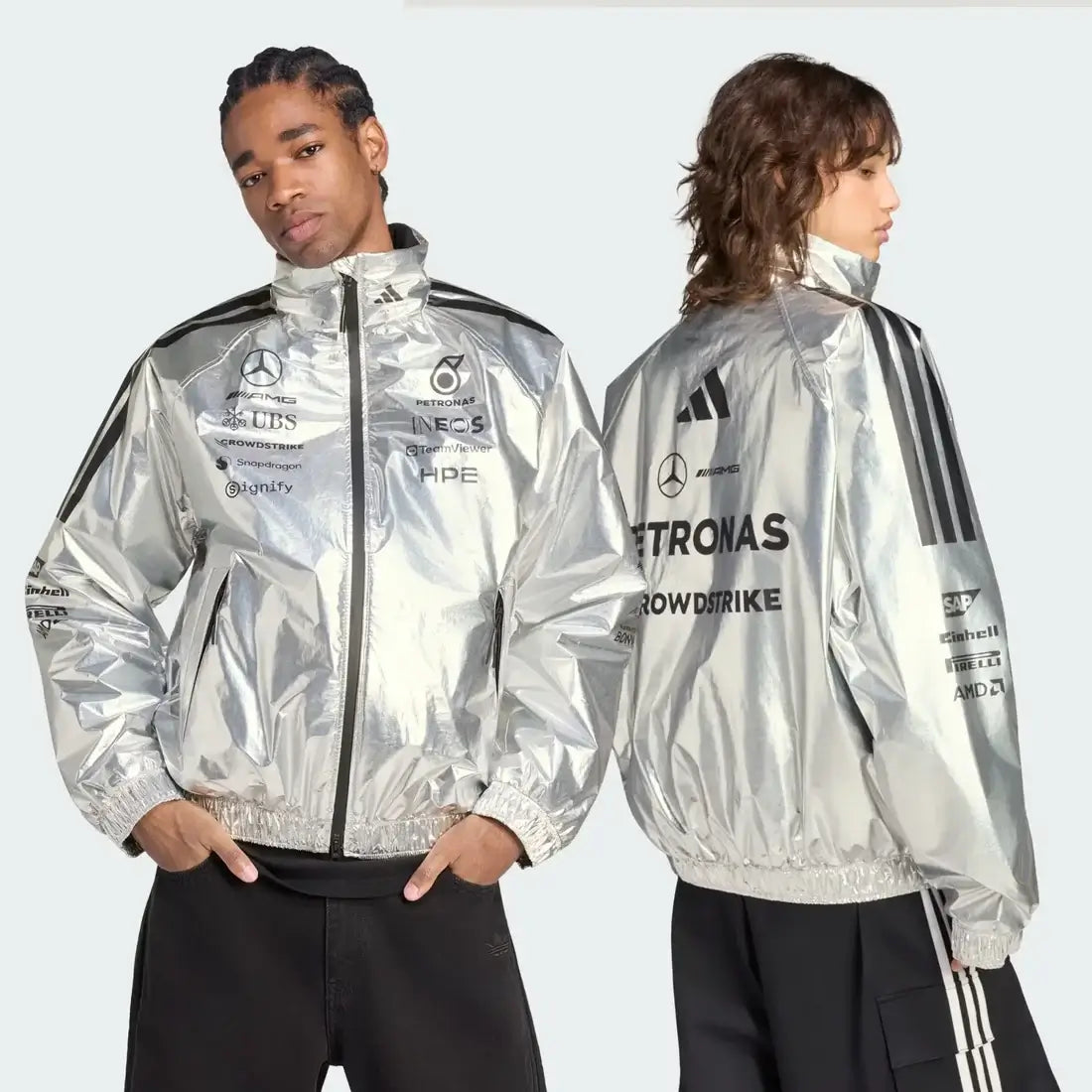 Adidas x  AMG Petronas F1 Team Silver Pro Jacket