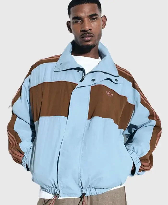 Adidas x ASOS Oversized Blue & Brown Track Jacket