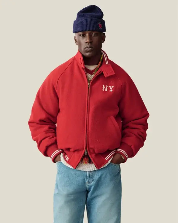 Aimé Leon Dore NY Highlanders Red Varsity Jacket For Men & Women