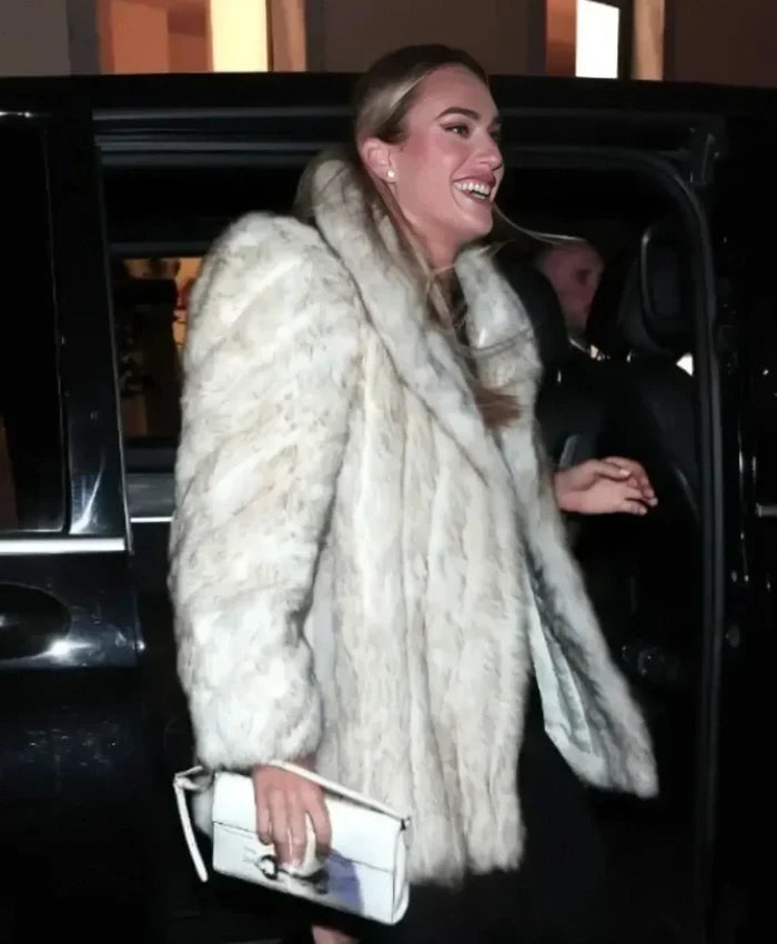 Aryna Sabalenka Milan Fashion Week Afterparty Fur Jacket