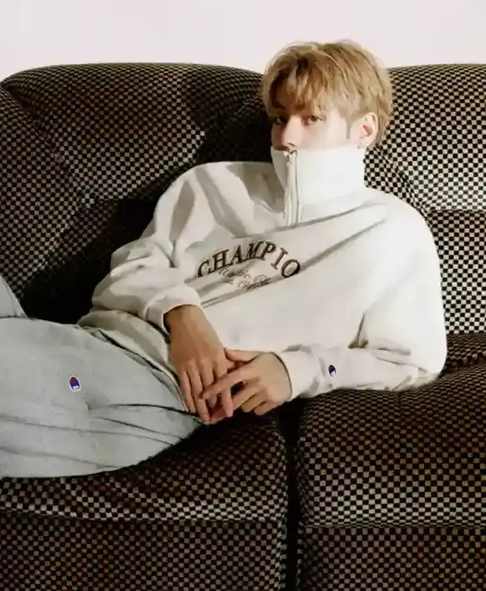 BTS V Champion Athletic Club off-white Sweatshirt