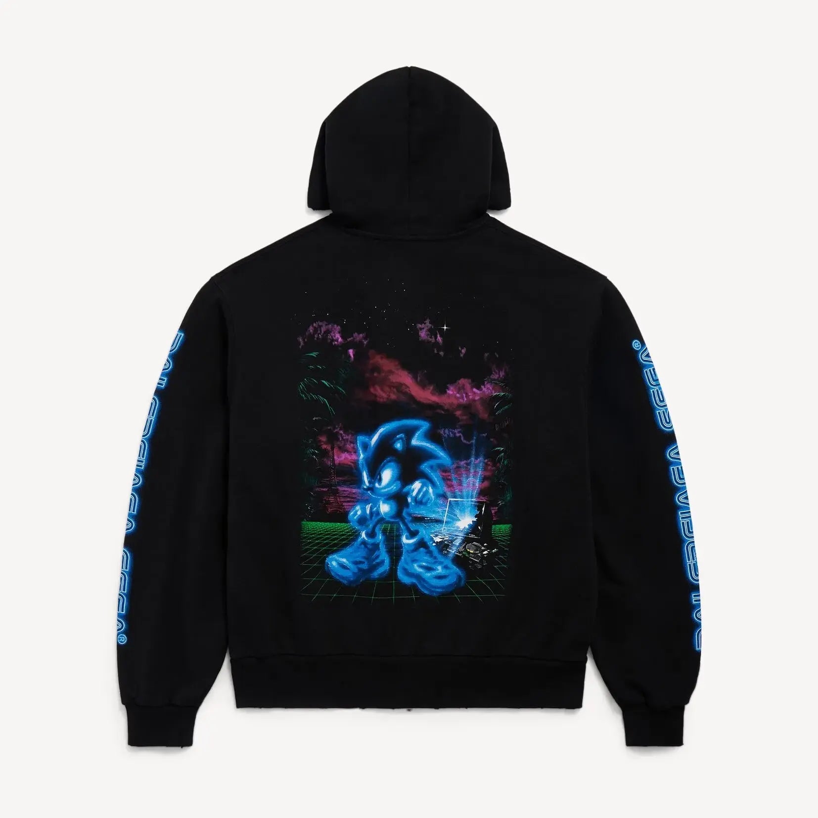 Balenciaga x SEGA Sonic The Hedgehog Oversized Zip-up Hoodie For Men & Women