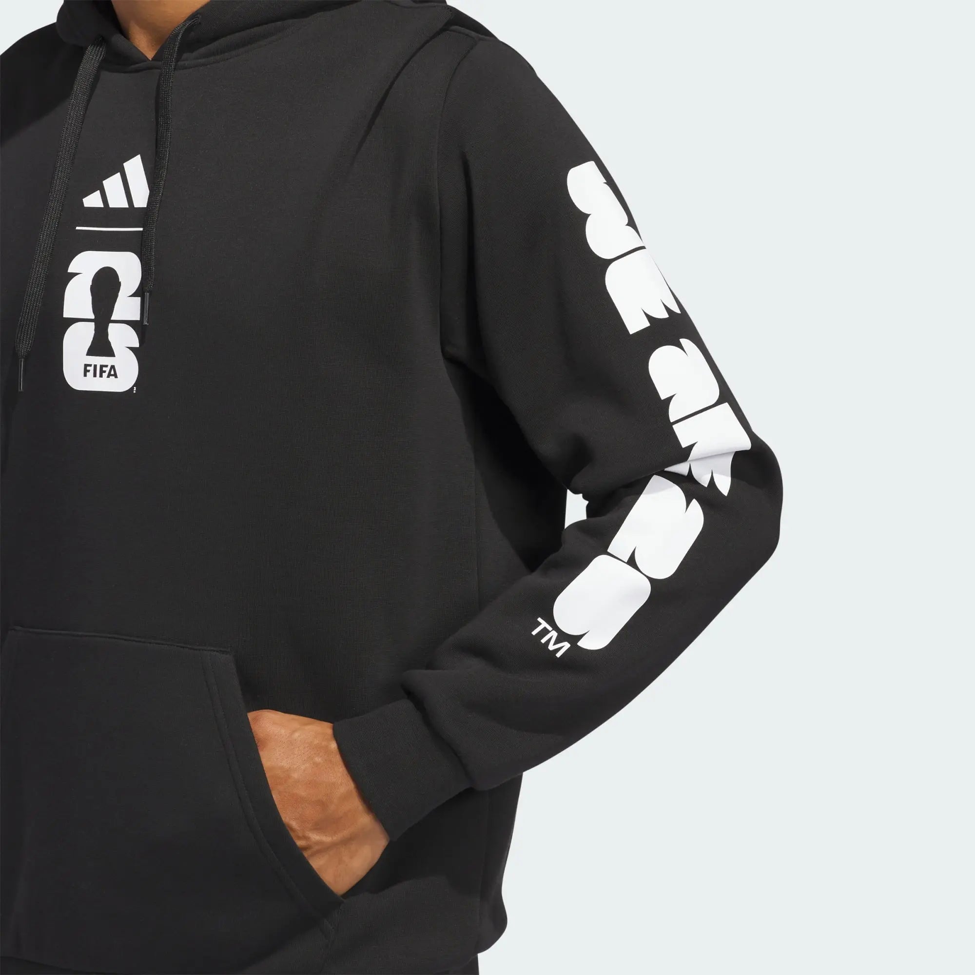 Black Adidas World Cup 2026 Match Ball Graphic Hoodie Men