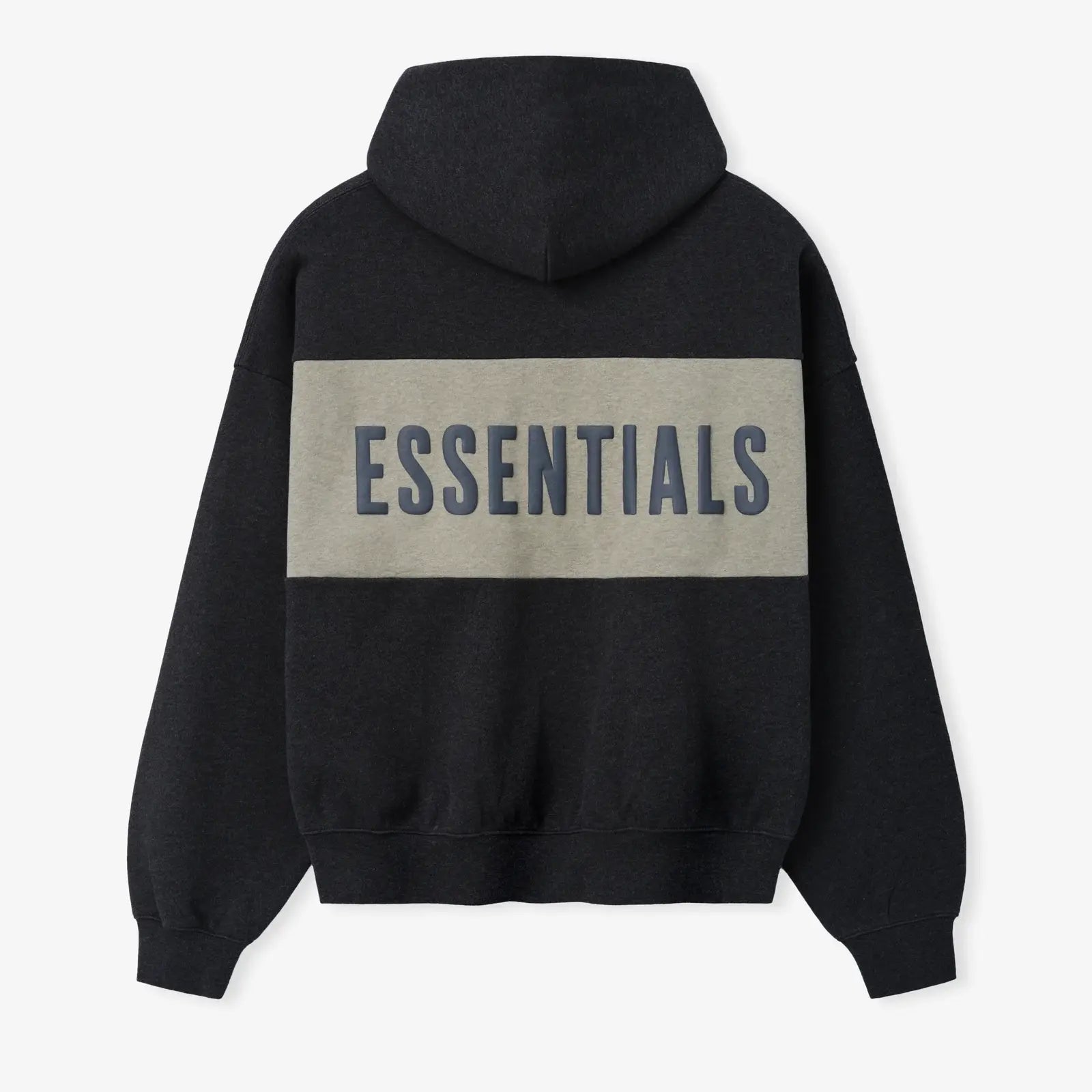 Black Fear Of God Cropped Relaxed Panelled Black Hoodie