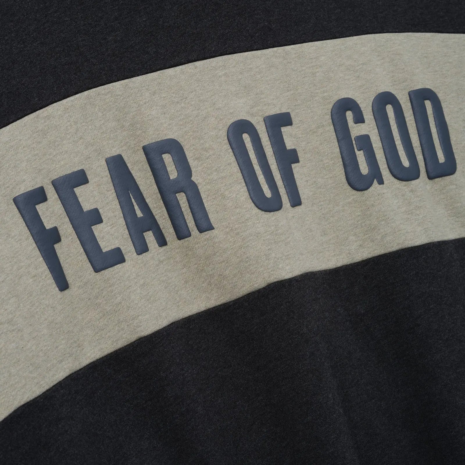 Black Fear Of God Cropped Relaxed Panelled Black Hoodie