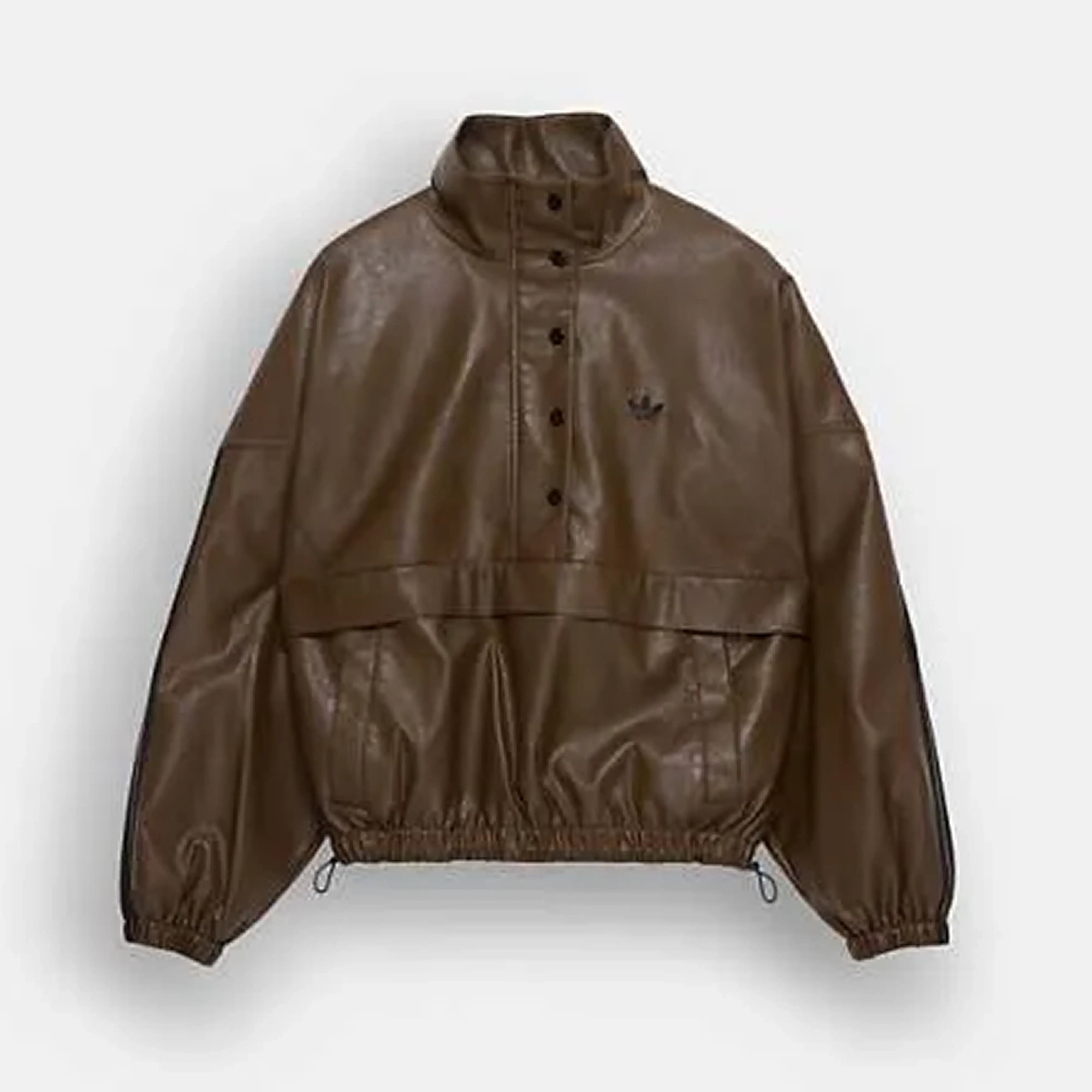Brown leather jacket adidas