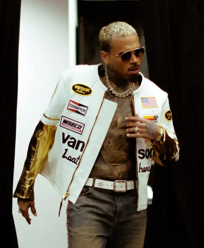 Chris Brown X Vanson Leathers Jacket For Men & Women