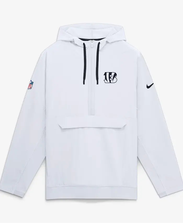 Cincinnati Bengals Nike Sideline Anorak White Jacket
