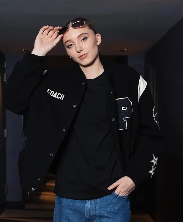 Custom Coach Black Varsity Jacket