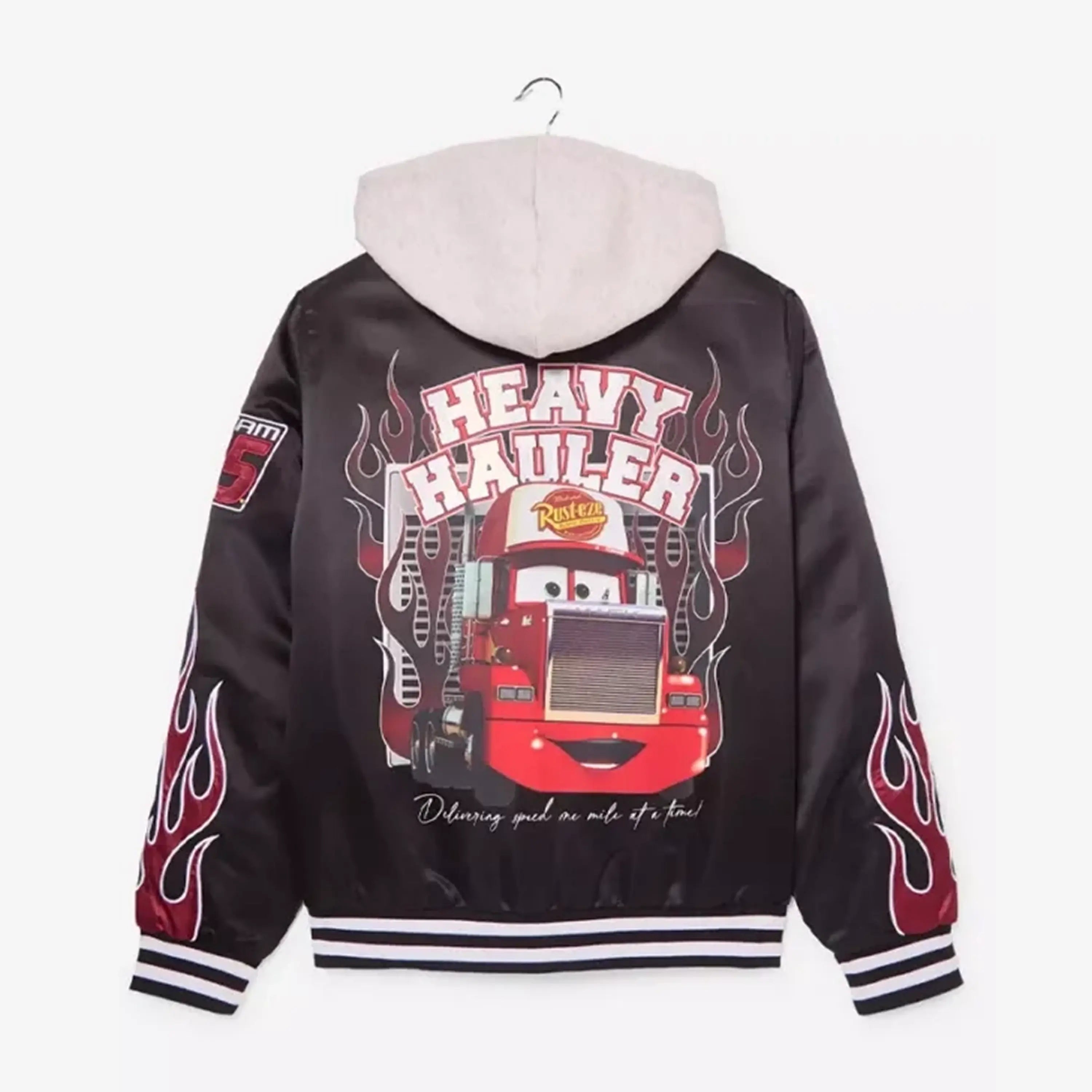 Disney BoxLunch Pixar Cars Mack Hooded Bomber Black Jacket