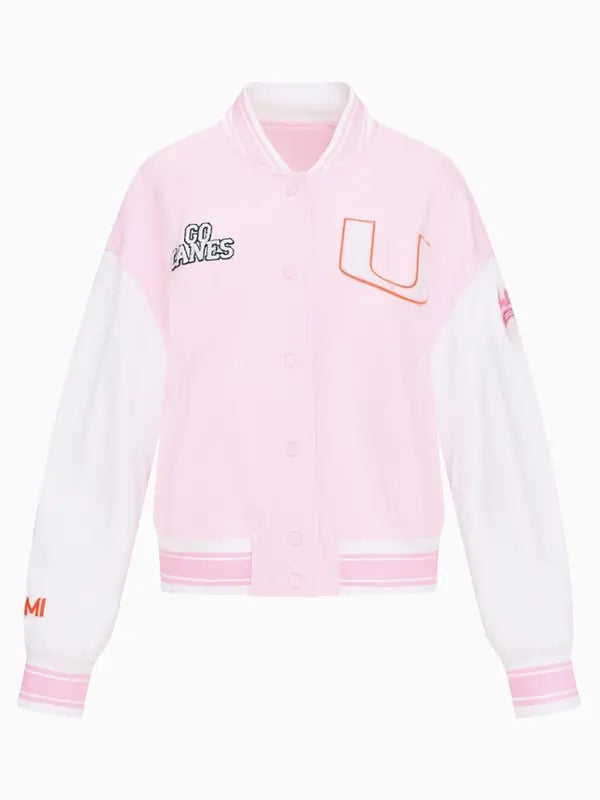 Fanatics x LoveShackFancy Collegiate Pink & White Jacket