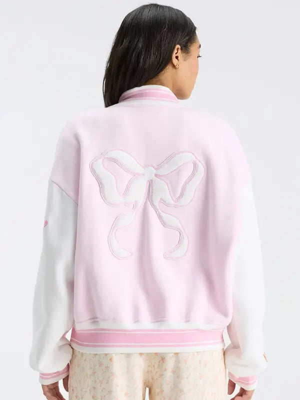Fanatics x LoveShackFancy Collegiate Pink & White Jacket For Men & Women