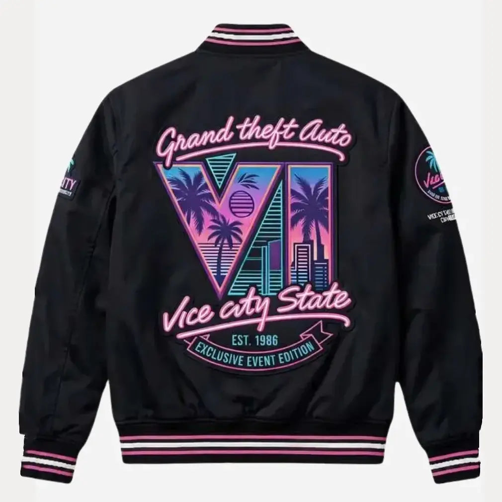 GTA 6 Vice City Varsity Jacket