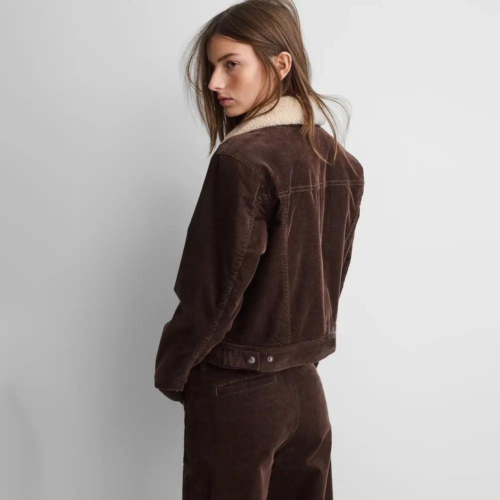 Gap x A.P.C. Brown Icon Corduroy Crop  Denim Jacket