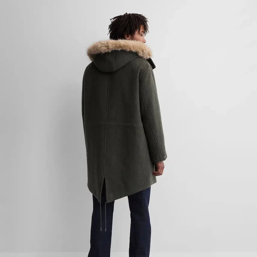 Gap x A.P.C. Green Oversized Wool-Blend Parka Jacket