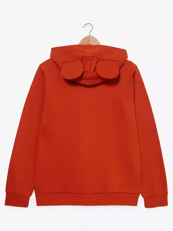 Halloween Mickey and Friends Patchwork Orange Hooded Jacket