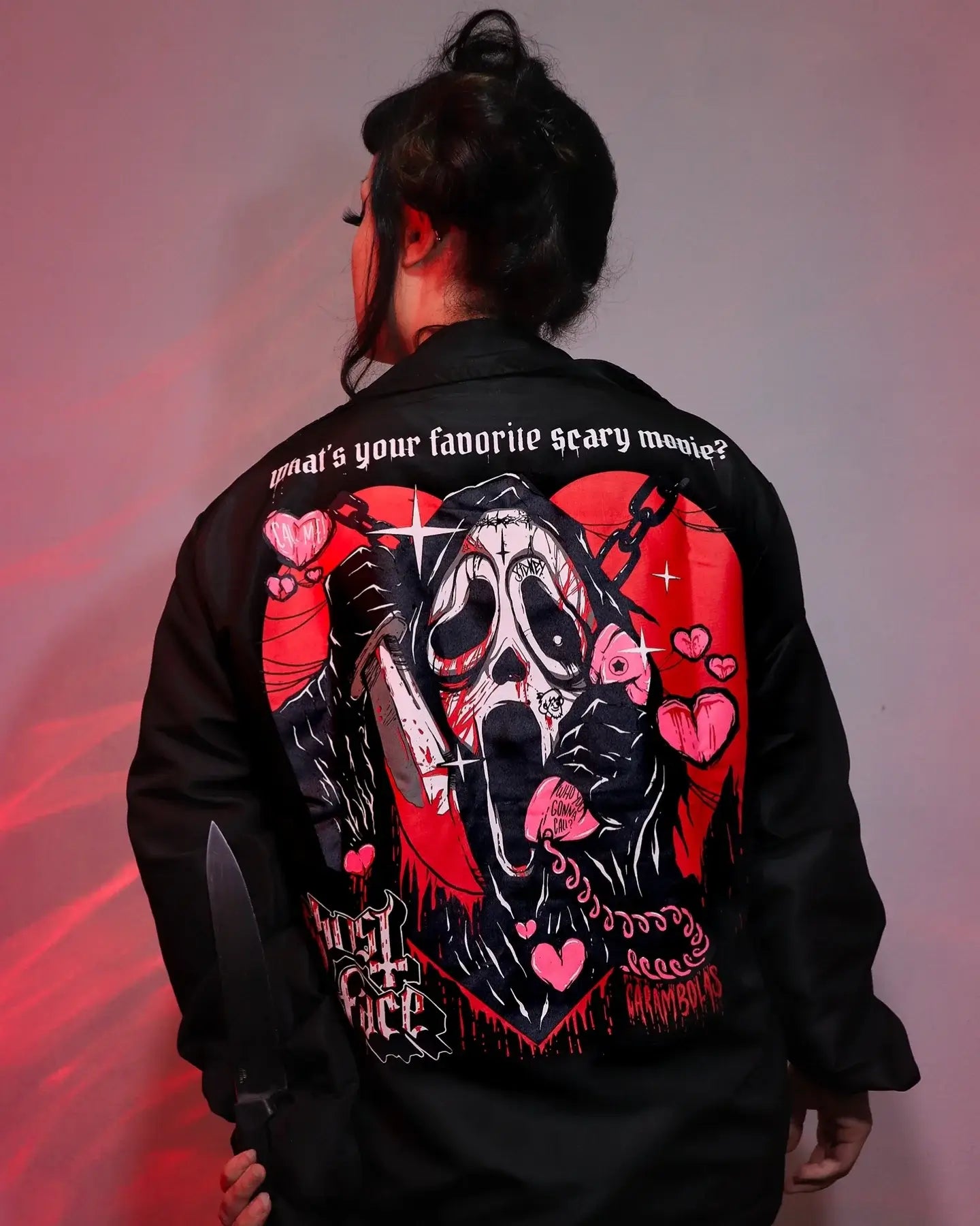 Halloween Sacred Heart Dagger  Gothic Coach Jacket For Men & Women
