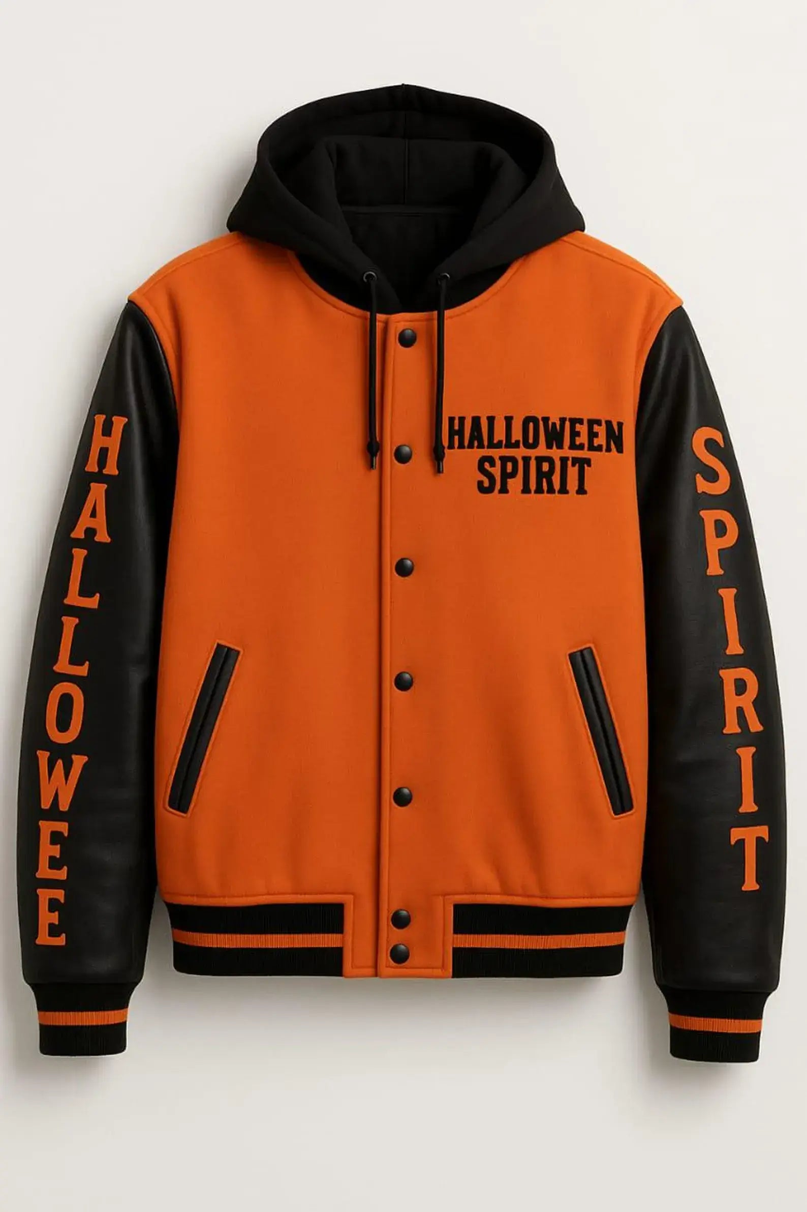 Halloween Skull Orange and Black Jacket