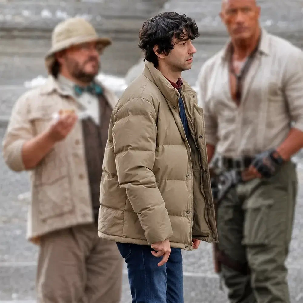 Jumanji Open World Alex Wolff Beige Jacket
