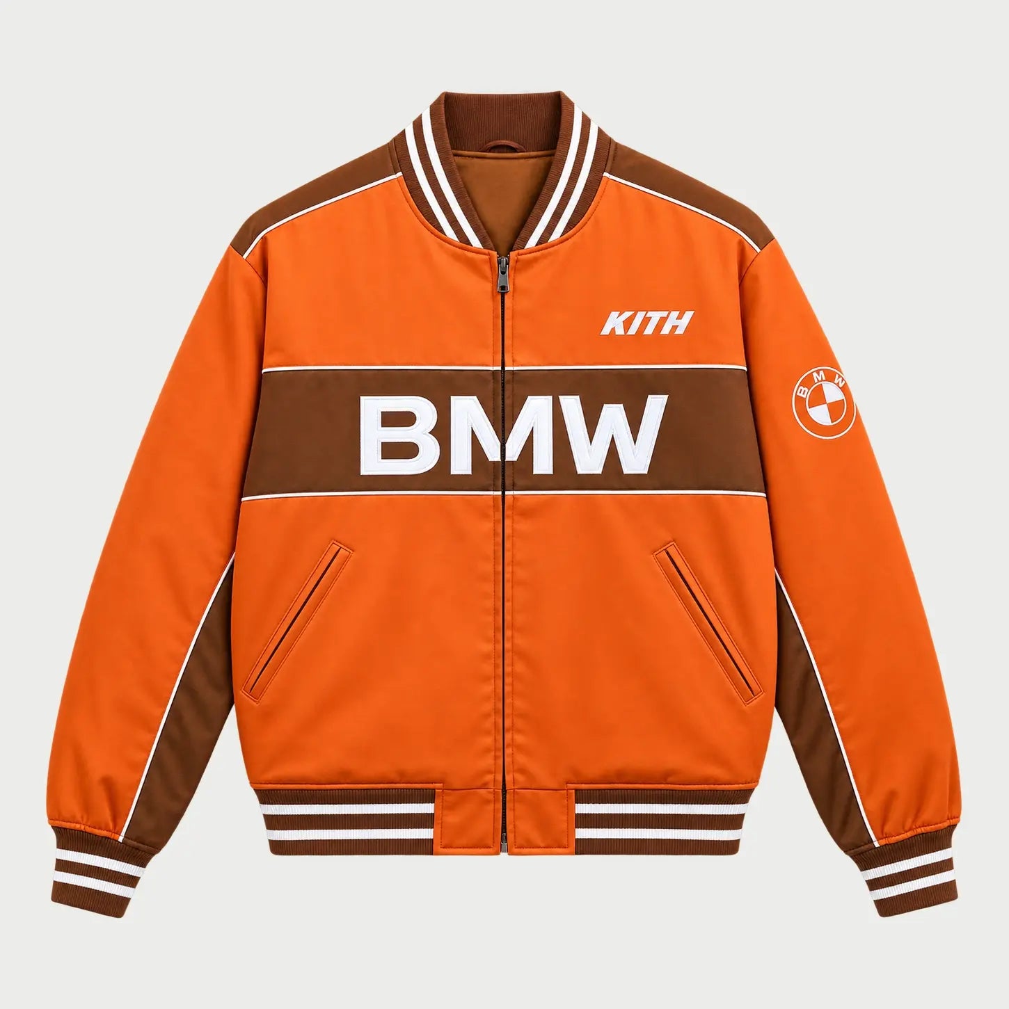 Kith for BMW 2026 Orange Bomber Jacket- front