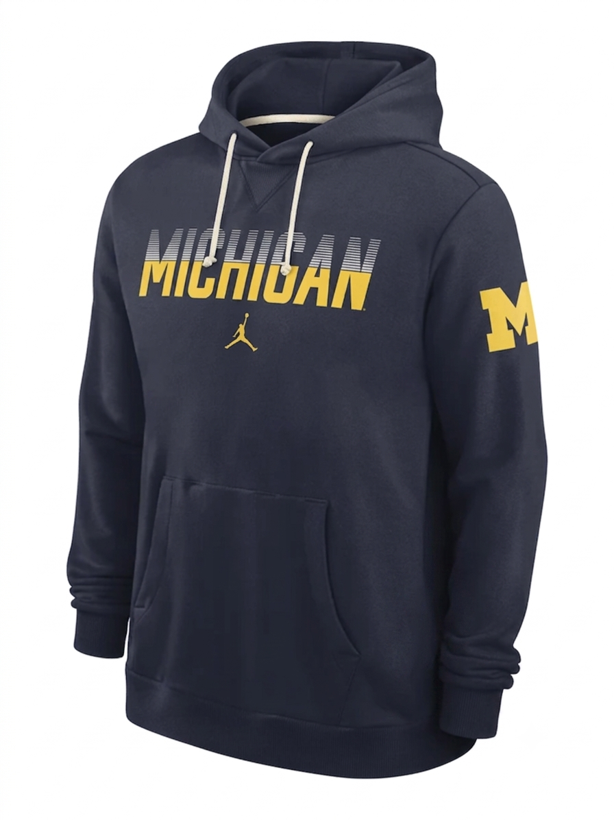 Michigan Wolverines Sideline Dri-FIT Nike Navy Hoodie