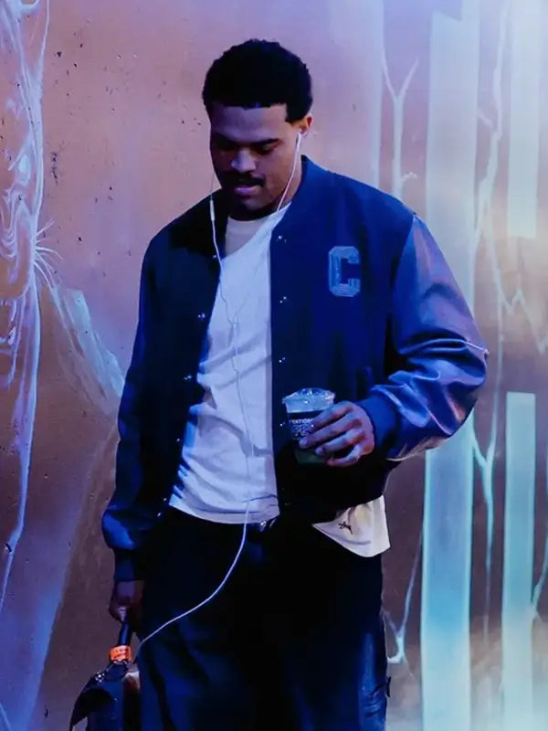 NFL Caleb Williams Tunnel Blue Varsity Jacket