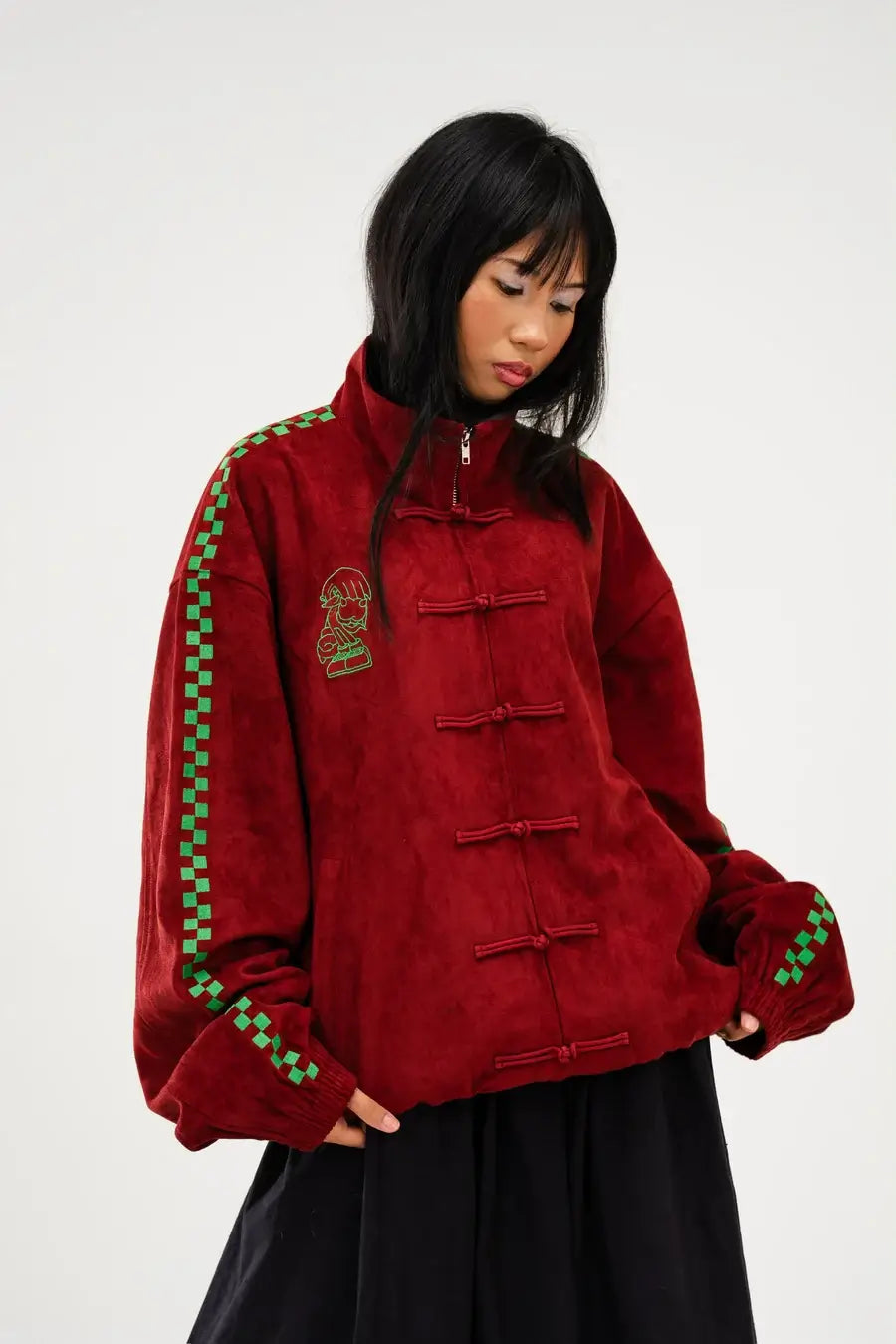 Neptun x Sonic Red Suede Jacket