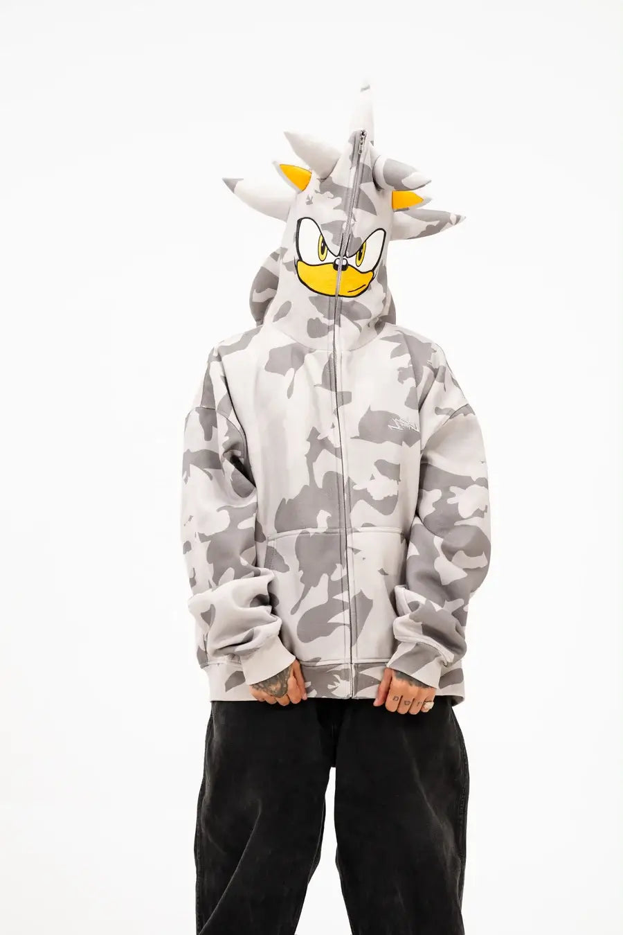 Neptun x Sonic Silver Full Zip Hoodie