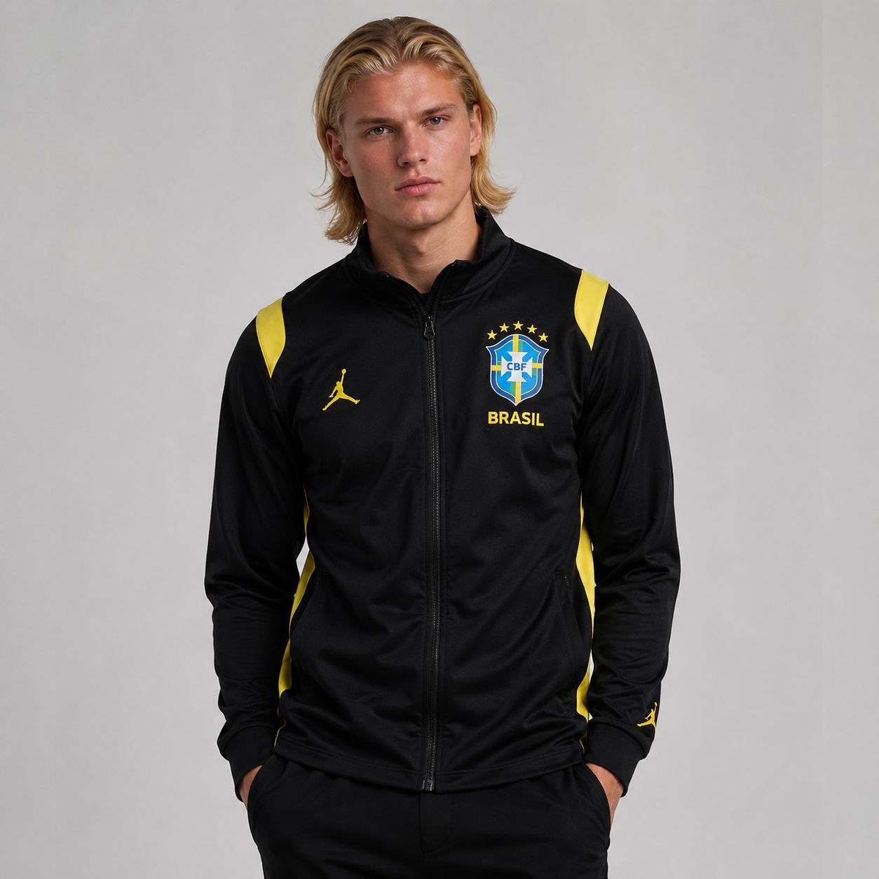 Nike x Jordan Brazil Navy Blue Fleece Jacket