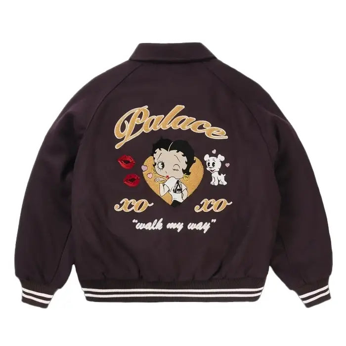 Palace Betty Boop Brown Varsity Jacket-back