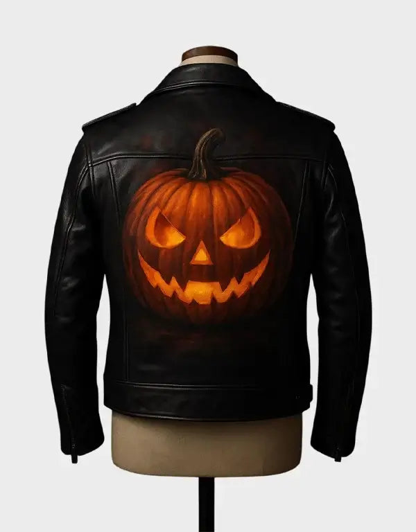 Pumpkin Leather Black Jacket