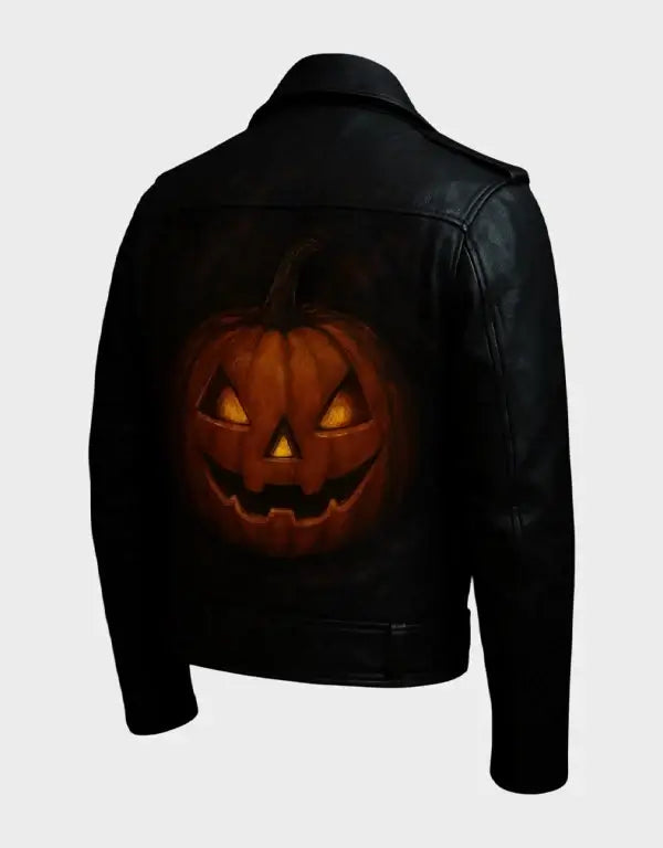 Pumpkin Leather Jacket For Halloween