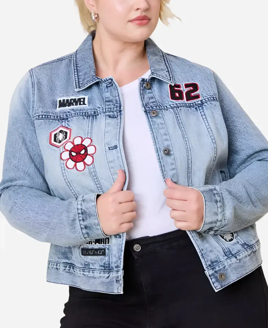Spider-Man Brand New Day Embroidered Patches Denim Jacket