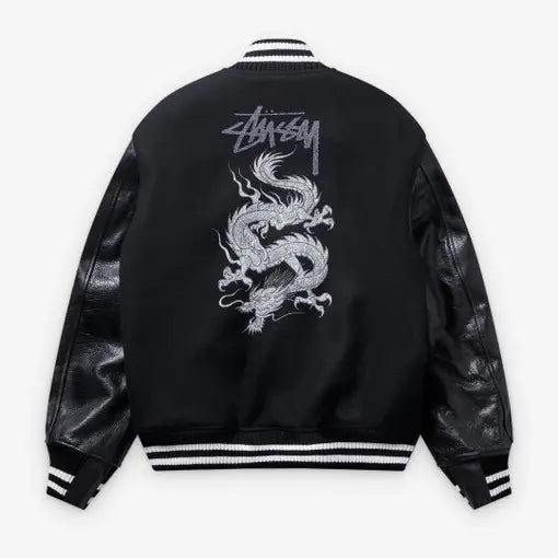 Stüssy x eYe JUNYA WATANABE MAN Dragon Stadium Black Jacket