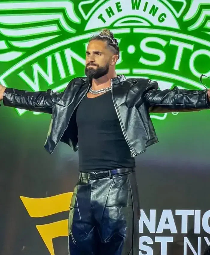 SummerSlam 2026 Seth Rollins Black Leather Jacket