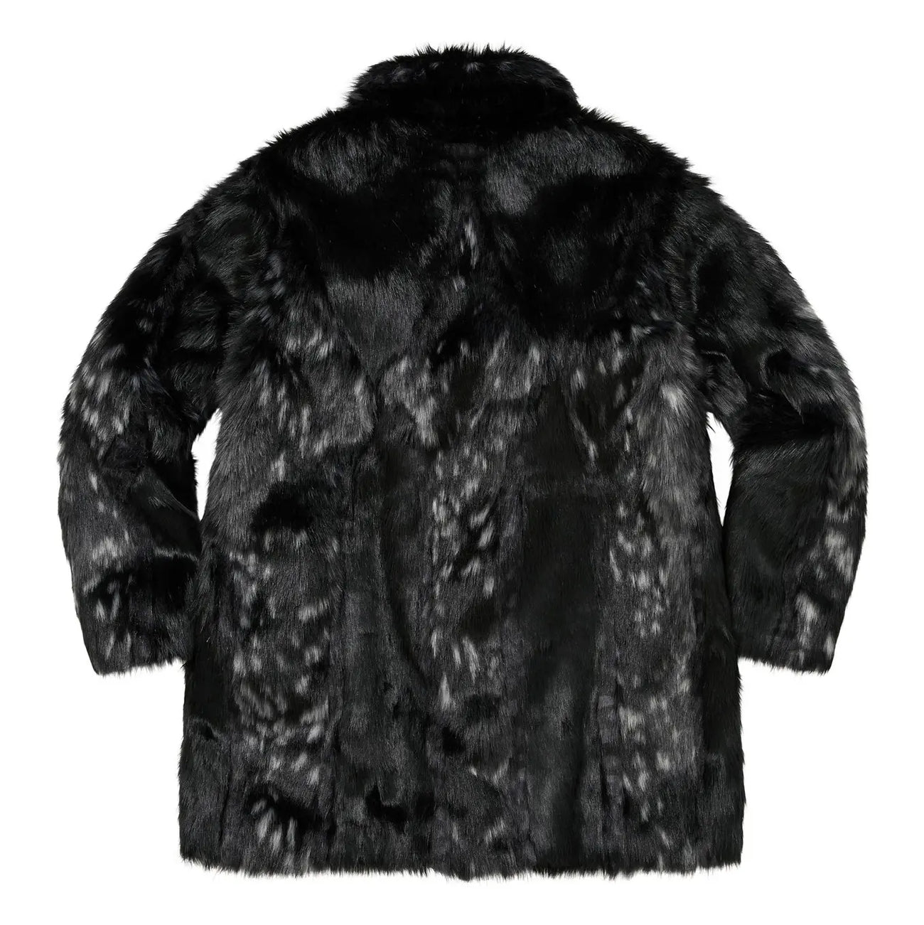 Supreme Black Lynx Faux Fur Windstopper Overcoat