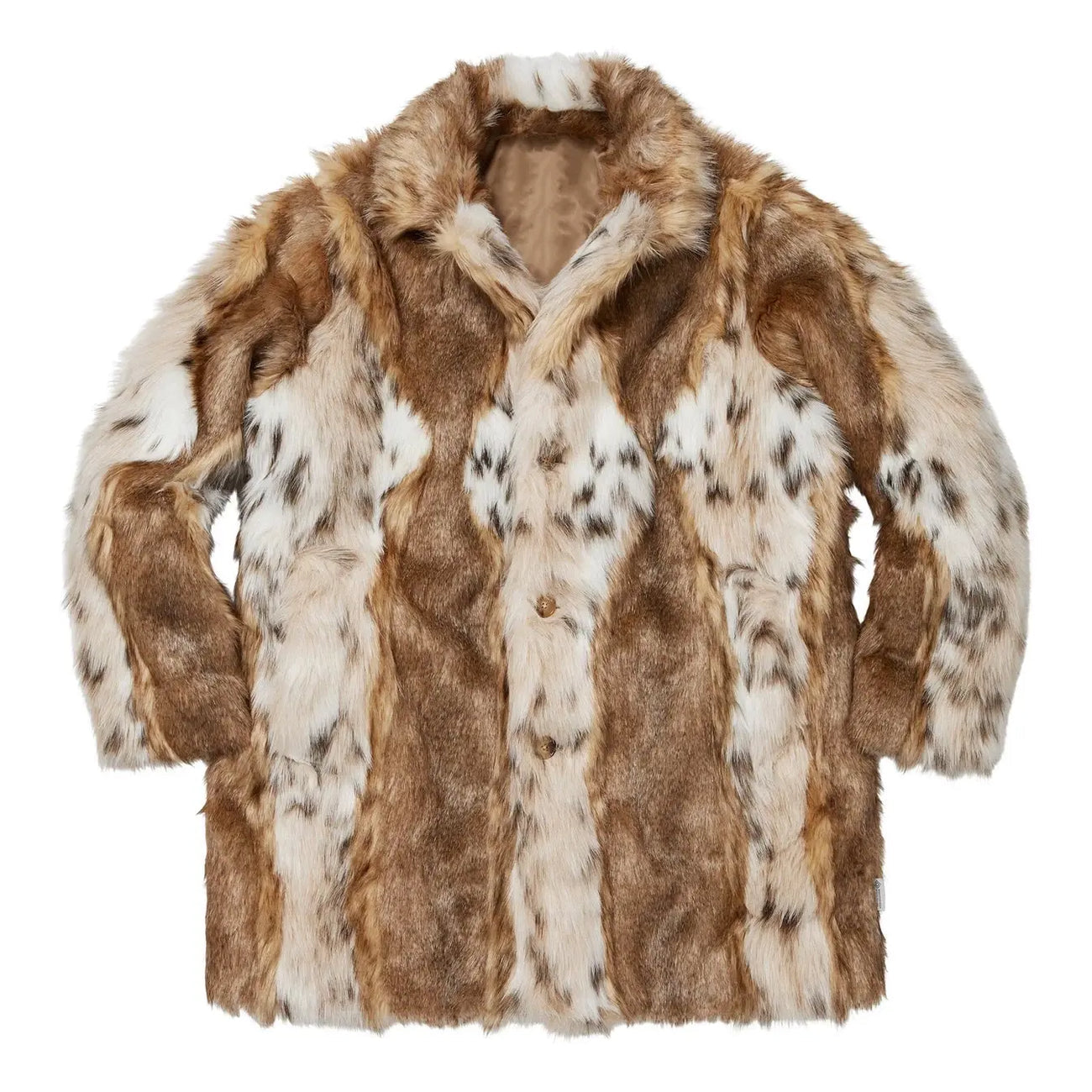 Supreme Brown Lynx Faux Fur Windstopper Overcoat