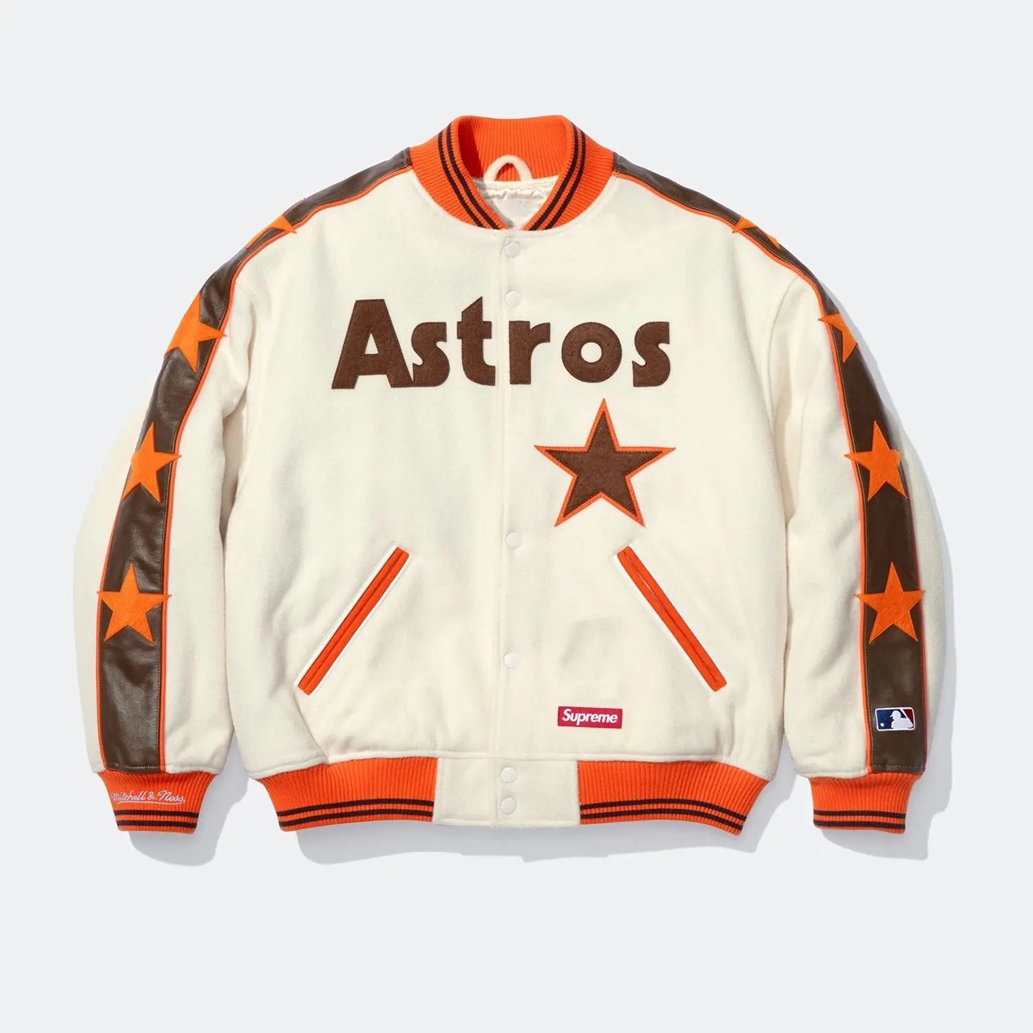 Supreme x Mitchell & Ness Houston Astros varsity jacket