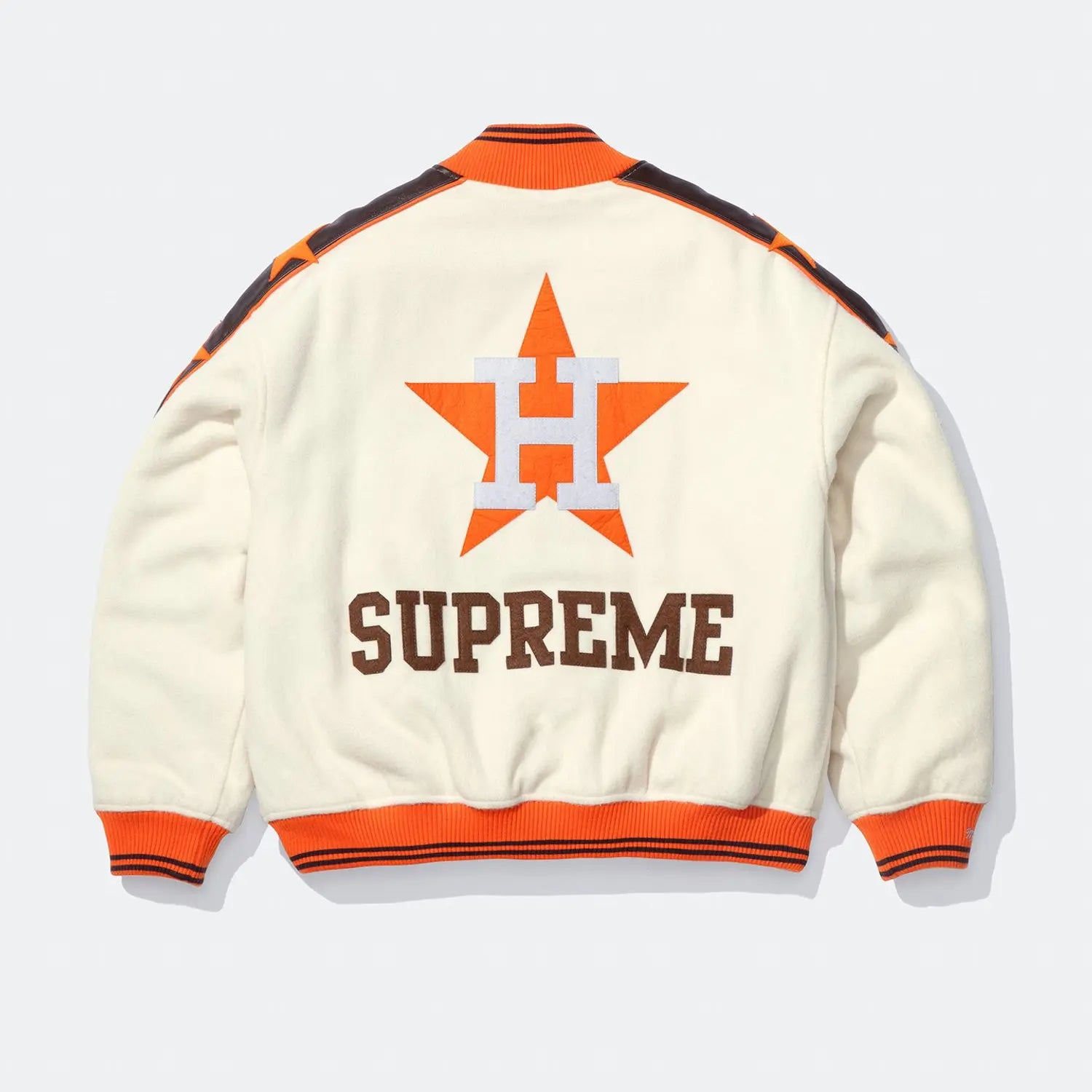 Supreme x Mitchell & Ness Houston Astros varsity jacket