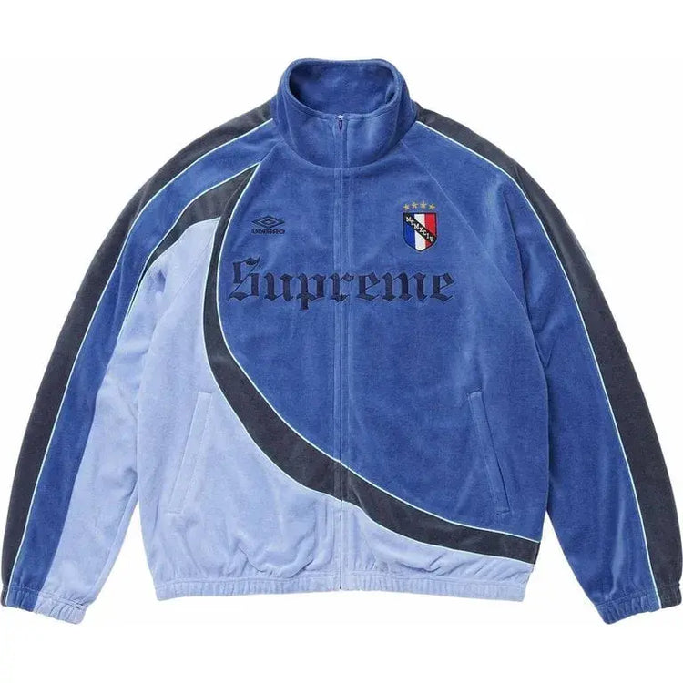 Supreme x Umbro Blue Velour Track Jacket