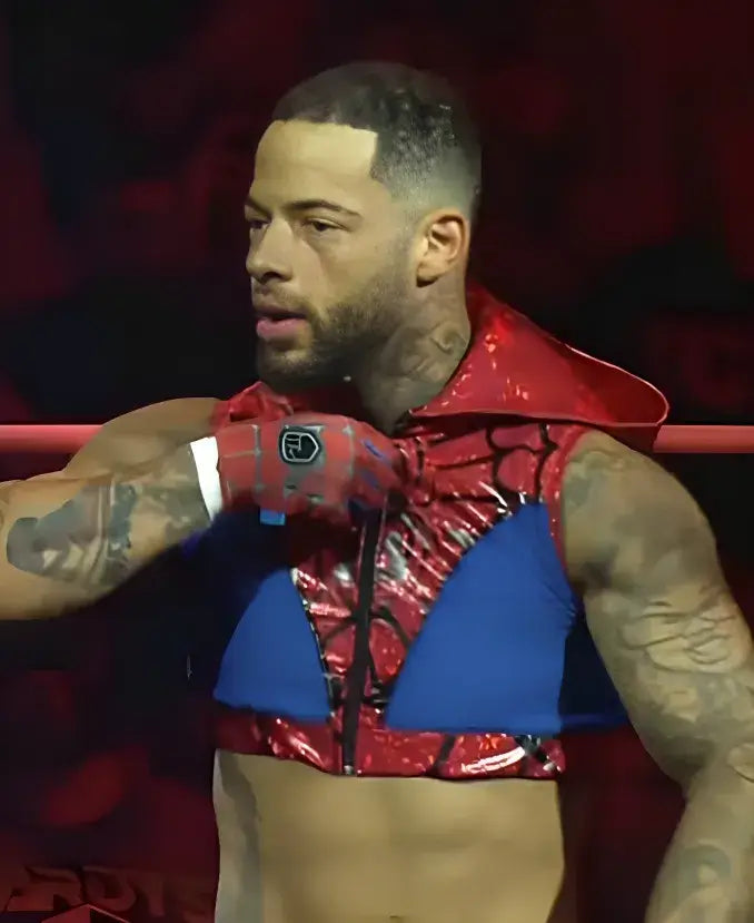 TNA Lockdown 2026 Trey Miguel Spider Man Vest
