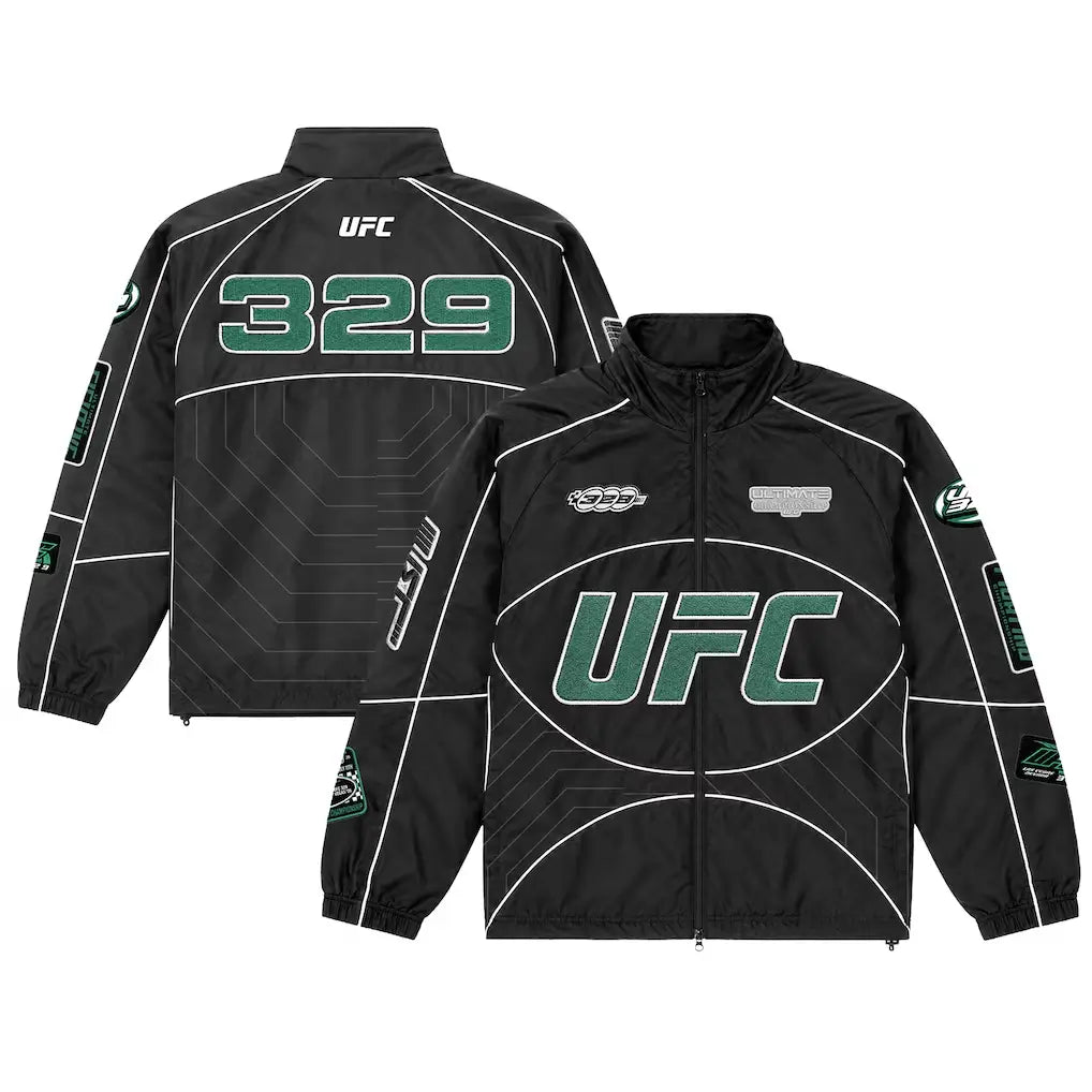 UFC 329 Racing Black Jacket