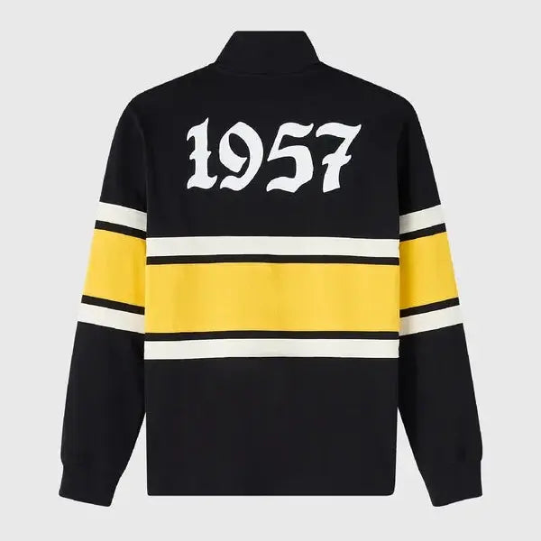 University of Waterloo Quarter-Zip Rugby Pullover - Black & Yellow