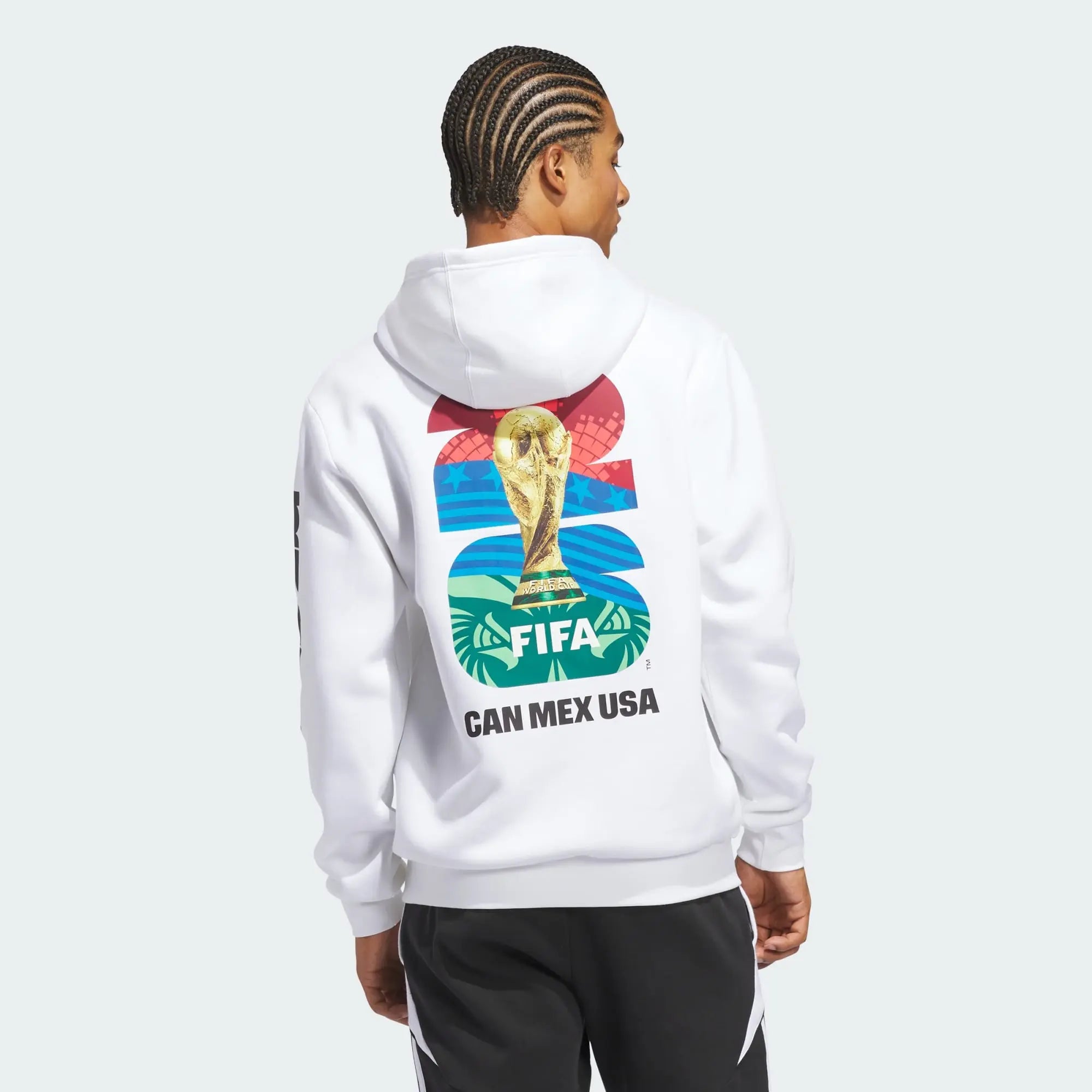 White Adidas World Cup 2026 Match Ball Graphic Hoodie