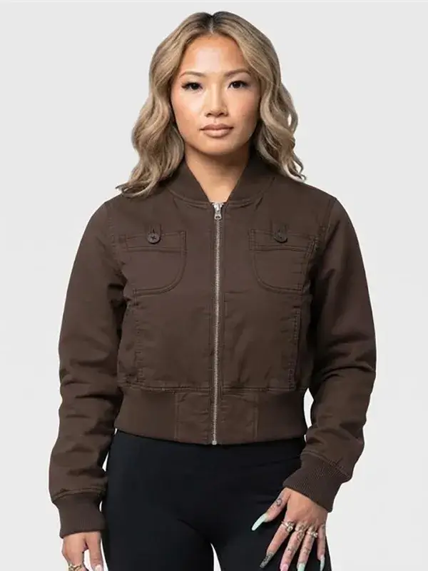 Women’s Hollister Brown Zip-Up Jacket