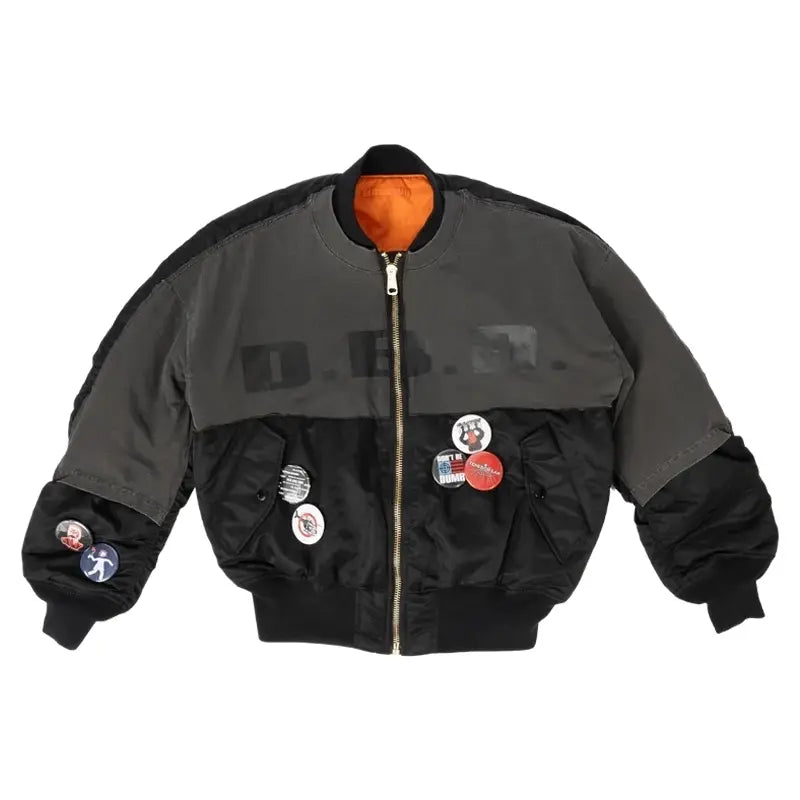 awge black tshirt bomber jacket
