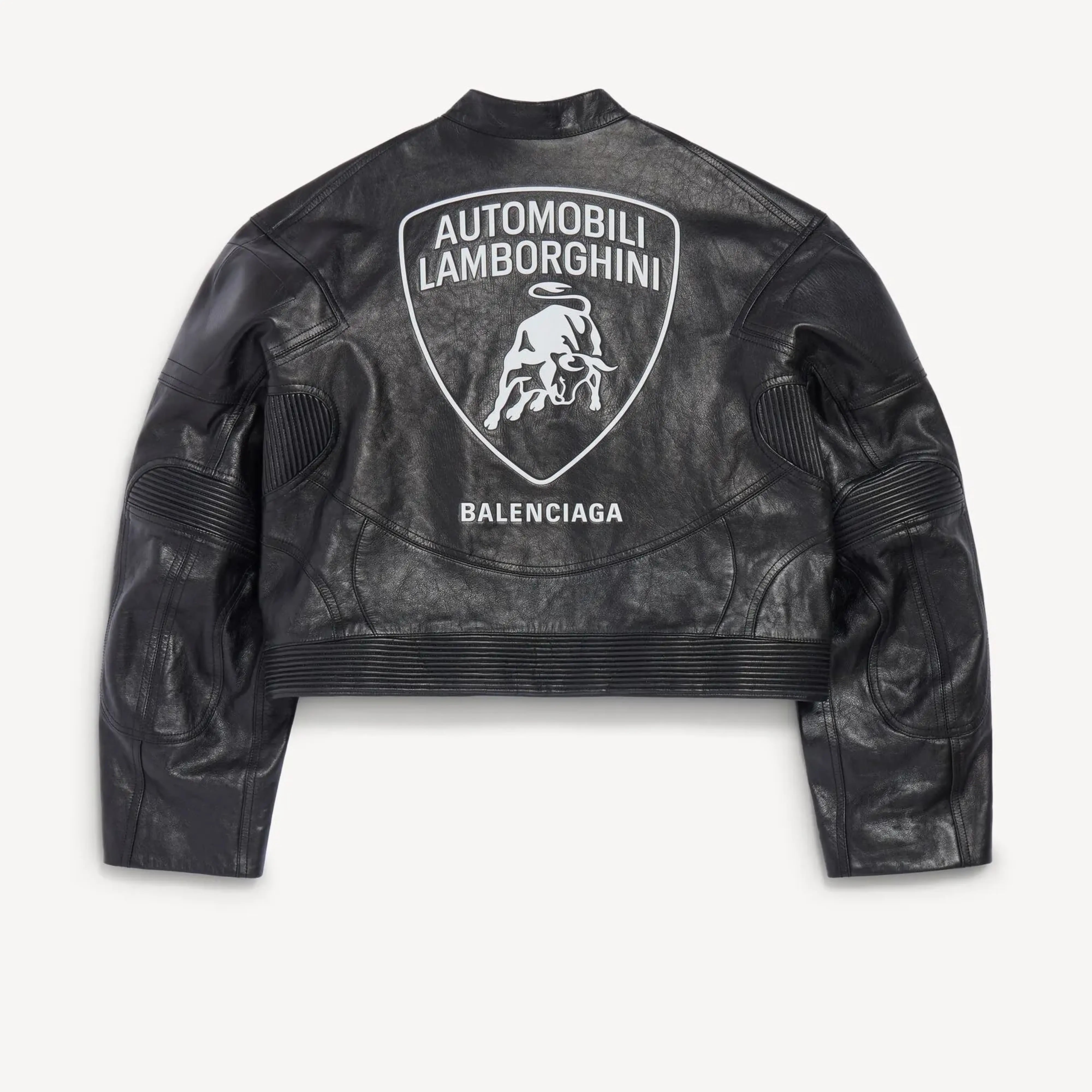 balenciaga lamborghini black biker jacket